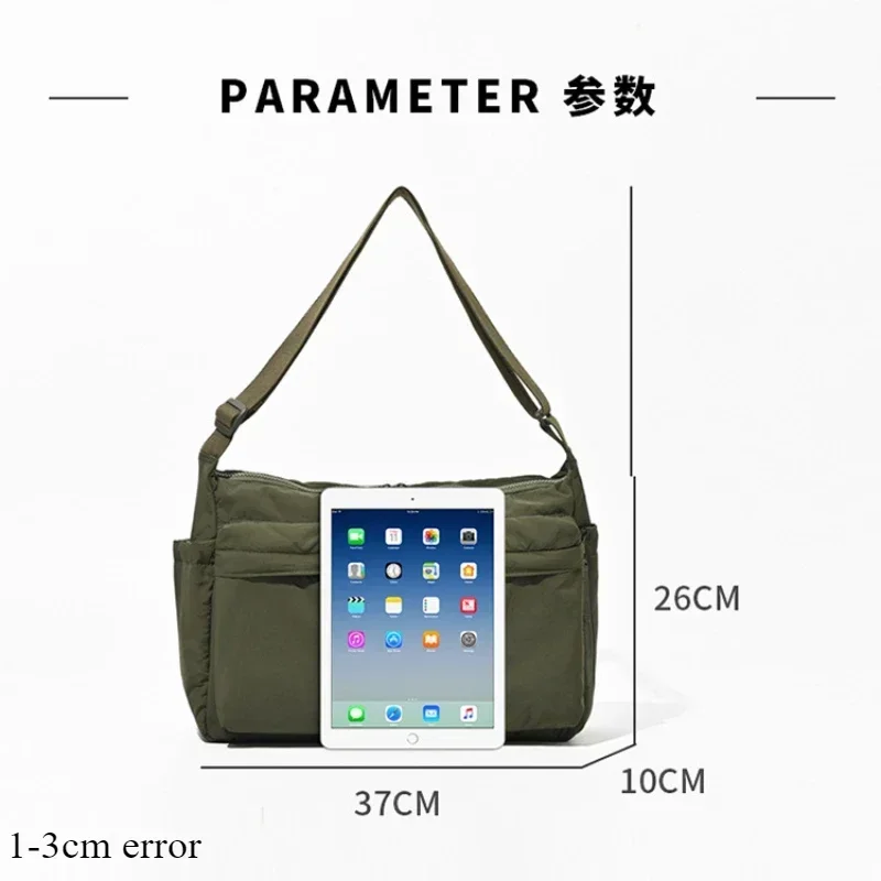 Casual Multi-pocket Messenger Bags for Women Fashion Nylon Shoulder Bag Ladies Large Handbags Female Travel Shopping Tote Purse 5