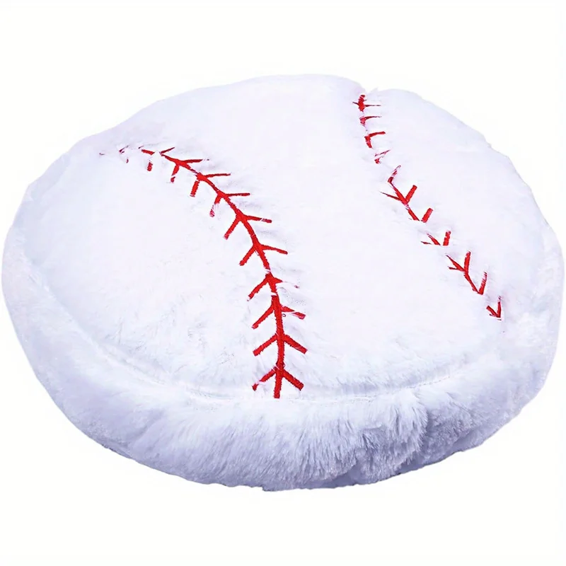 Baseball Pillow Fluffy Baseball Pillow Shaped Sport Room Decor