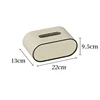 Light Luxury Paper Box High-end Living Room Creative Oval Leather Tissue Box Bedroom Desktop Napkin Storage Box Organization 3