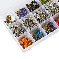 Plier Tool 100/200 Set 10 Color Metal Sewing Buttons Hollow/Solid Prong Press Studs Snap Fasteners for Installing Clothes Bags 2