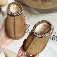 Designer Winter Children Fur Slippers Tasman Girl Boy Baby Snow Ankle Boot Toddler Tazz Classic Kids Mini Luxury Brand Warm Shoe 2
