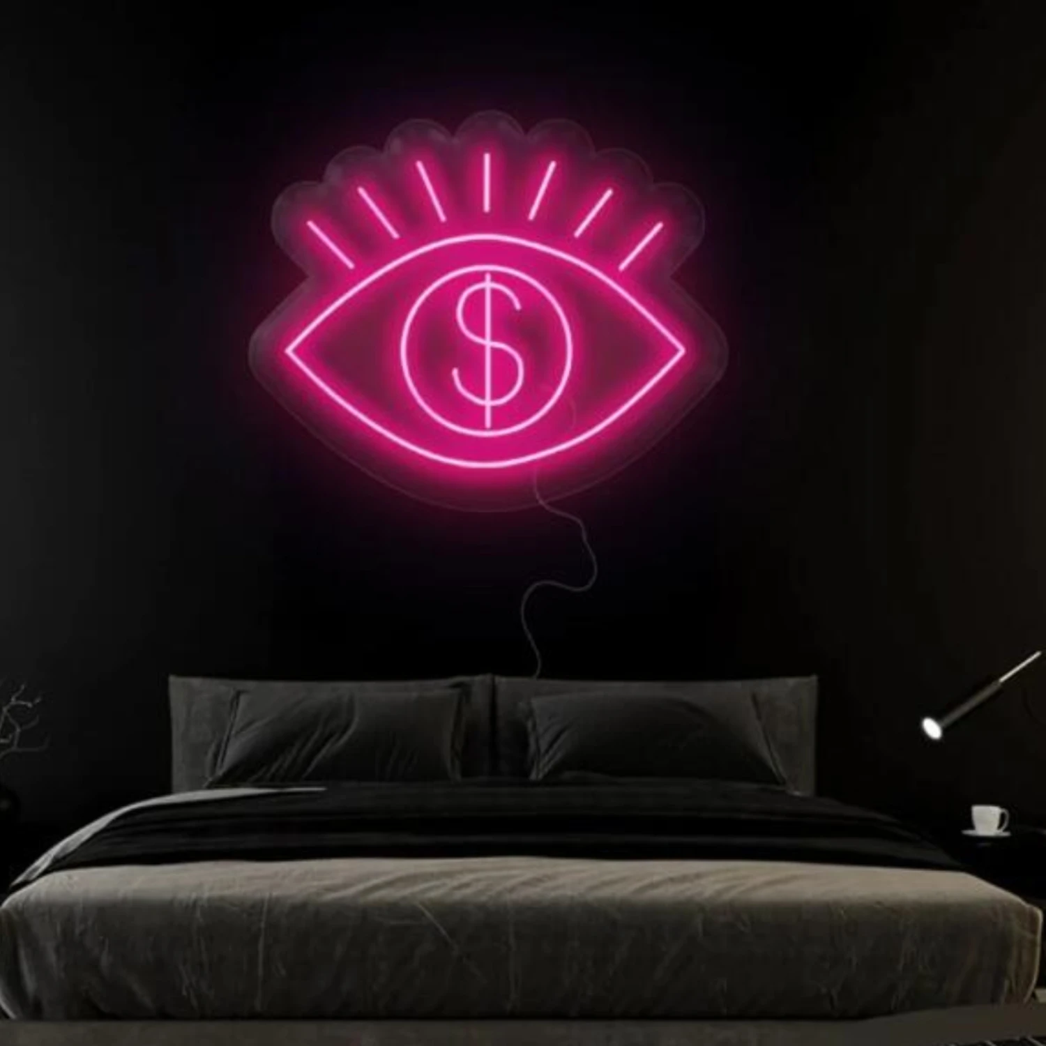 Description Picture 2 of itemEyes Full Of Money Neon Sign Personality Design Home Ooffice Game Room Bar Club Bedroom Gift Holiday Decoration Ambient Lighting