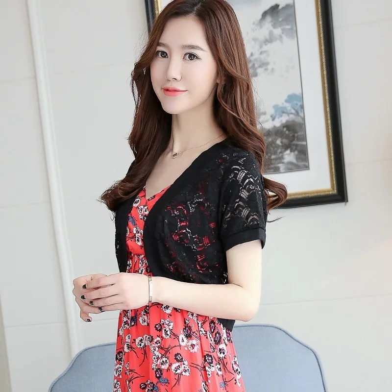 Women Bolero Summer Short Sleeve Shrug Bolero Lace Bridal Cape Jacket Elegant Wraps Beach Shawl Bridal wedding shawl