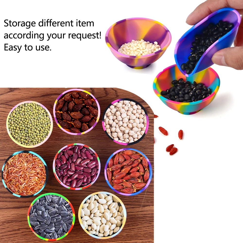 100-Piece Multi-Color Silicone Storage Bowls