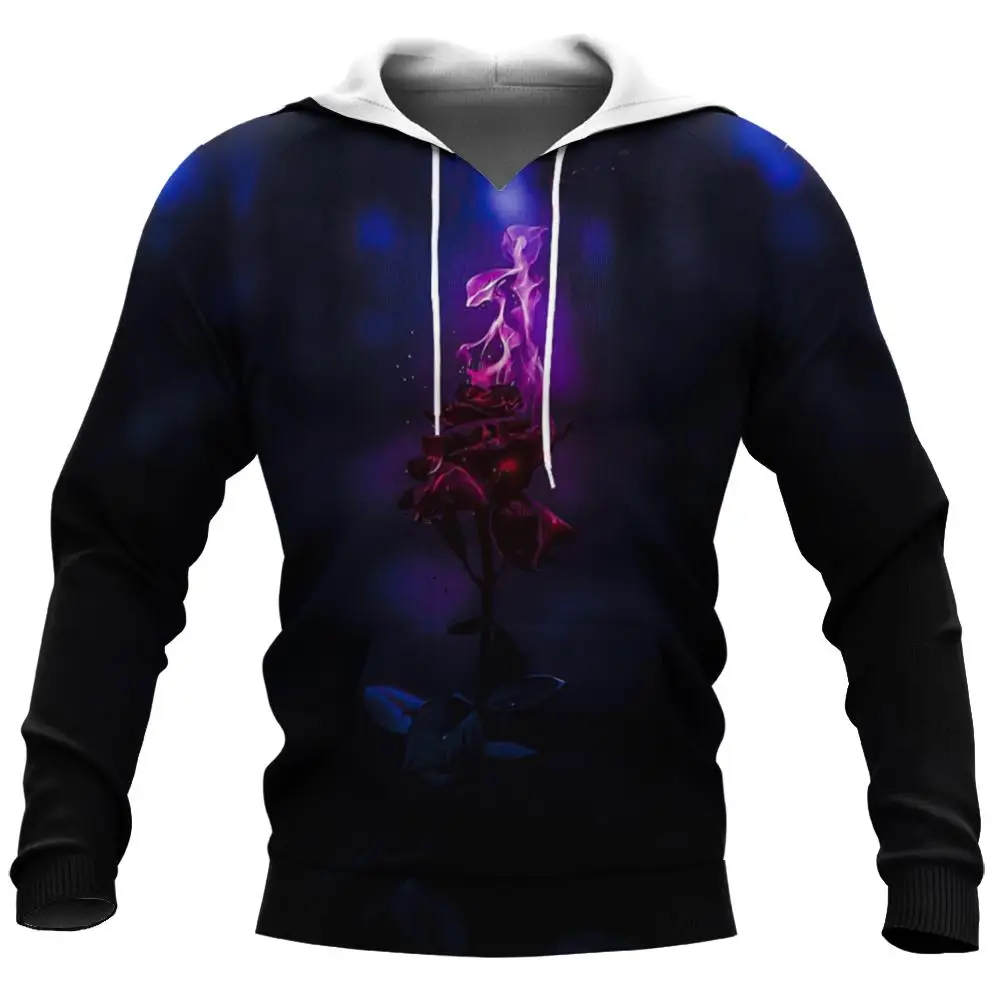 thumbnail image 1 of Sudadera con capucha para hombre, con estampado 3D sencillo de rosas, ropa de calle, nueva moda Harajuku, sudadera unisex Y2k, chaqueta, jersey, ropa deportiva, 1 of 5