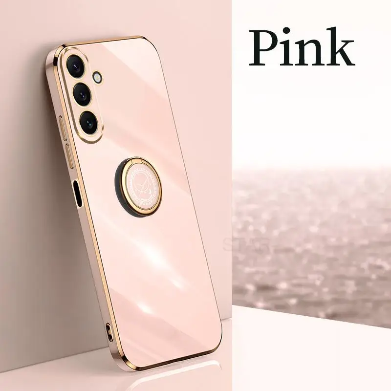 Luxury Plating Ring Holder Silicone Stand Case with Premium Finish