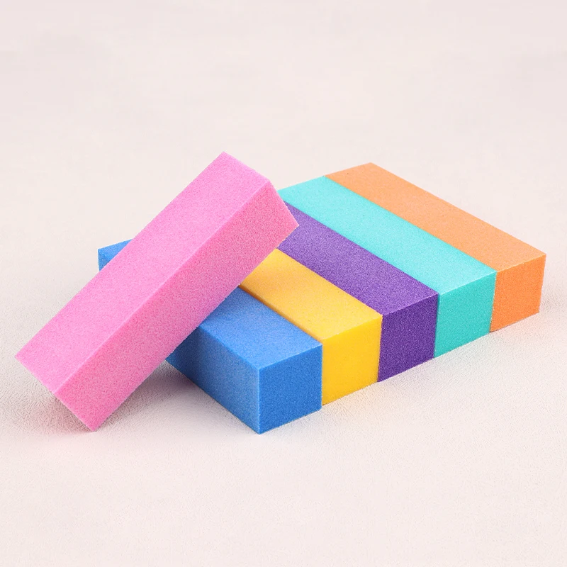 10/50 Pcs 다채로운 폼 네일 버퍼 블록 4면 스폰지 네일 폴리셔 세척 가능한 네일 샌딩 블록 매니큐어 네일 도구