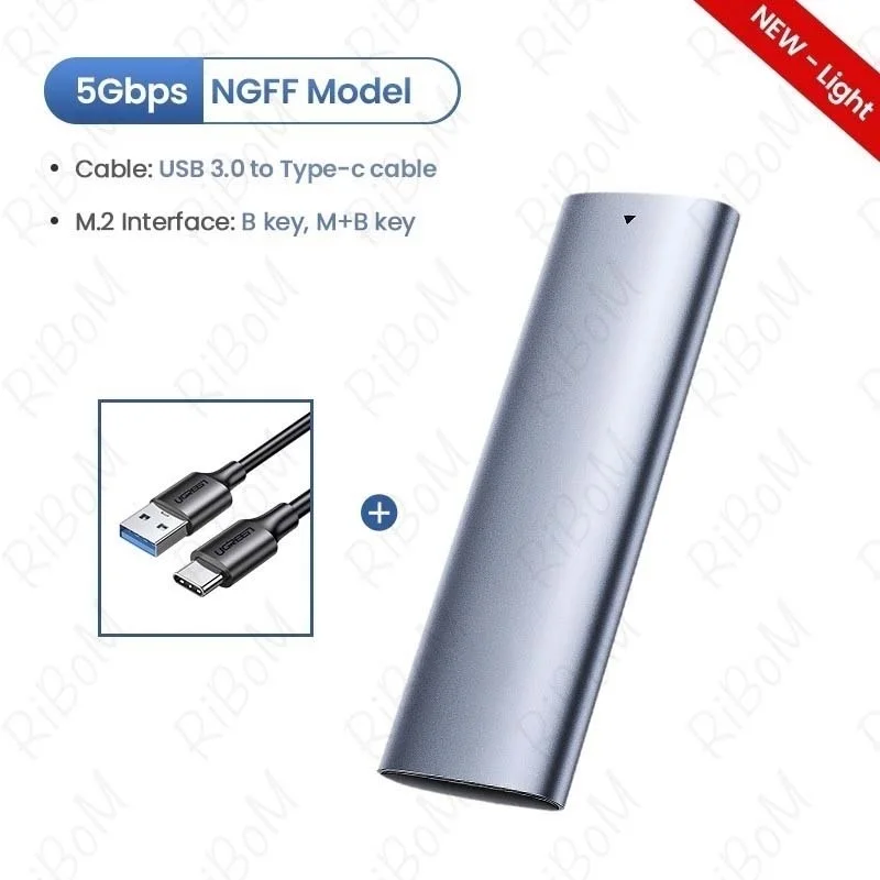 UGren M2 SSD ̽ NVME Ŭ M.2 to USB C Ÿ 3.1 SSD , NVME PCIE NGFF SATA M/B Ű SSD ũ ڽ M.2 SSD ̽, ǰ