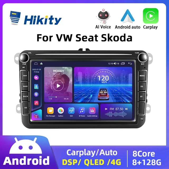 1G+32G Android Double Din Car Stereo Hikity 9 Inch Ultra-Thin Touch Screen  Radio with GPS Navigation Bluetooth FM Radio Receiver Support WiFi Mirror