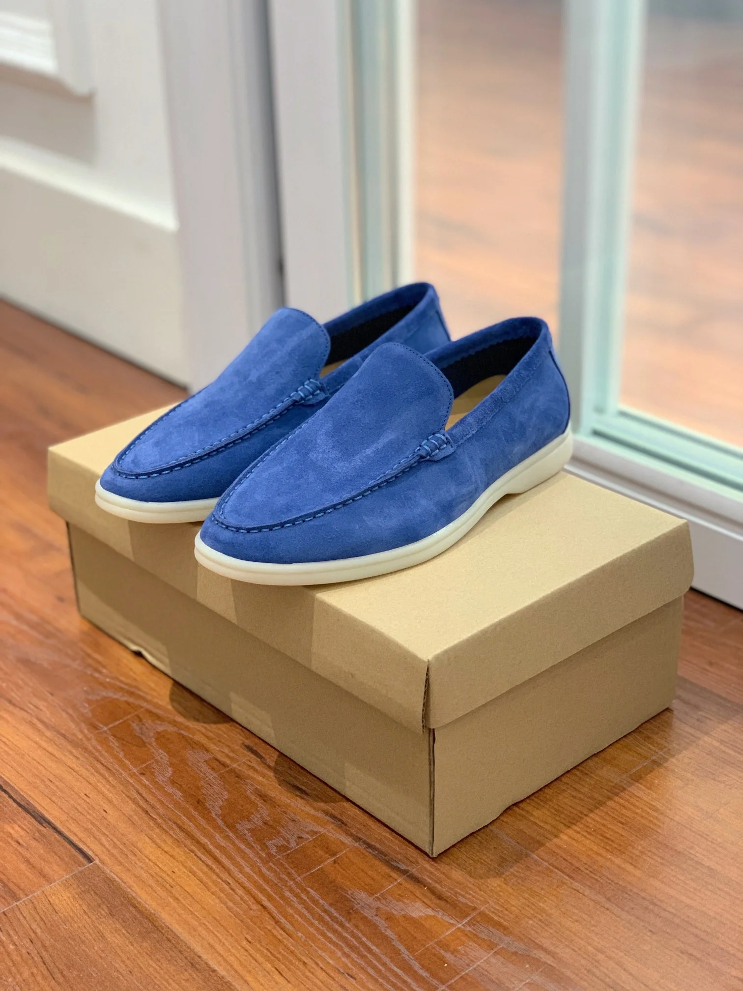 Lefu shoes for men, wearing British single shoes for comfortable fitting, flat bottomed casual lazy shoes, and casual shoes