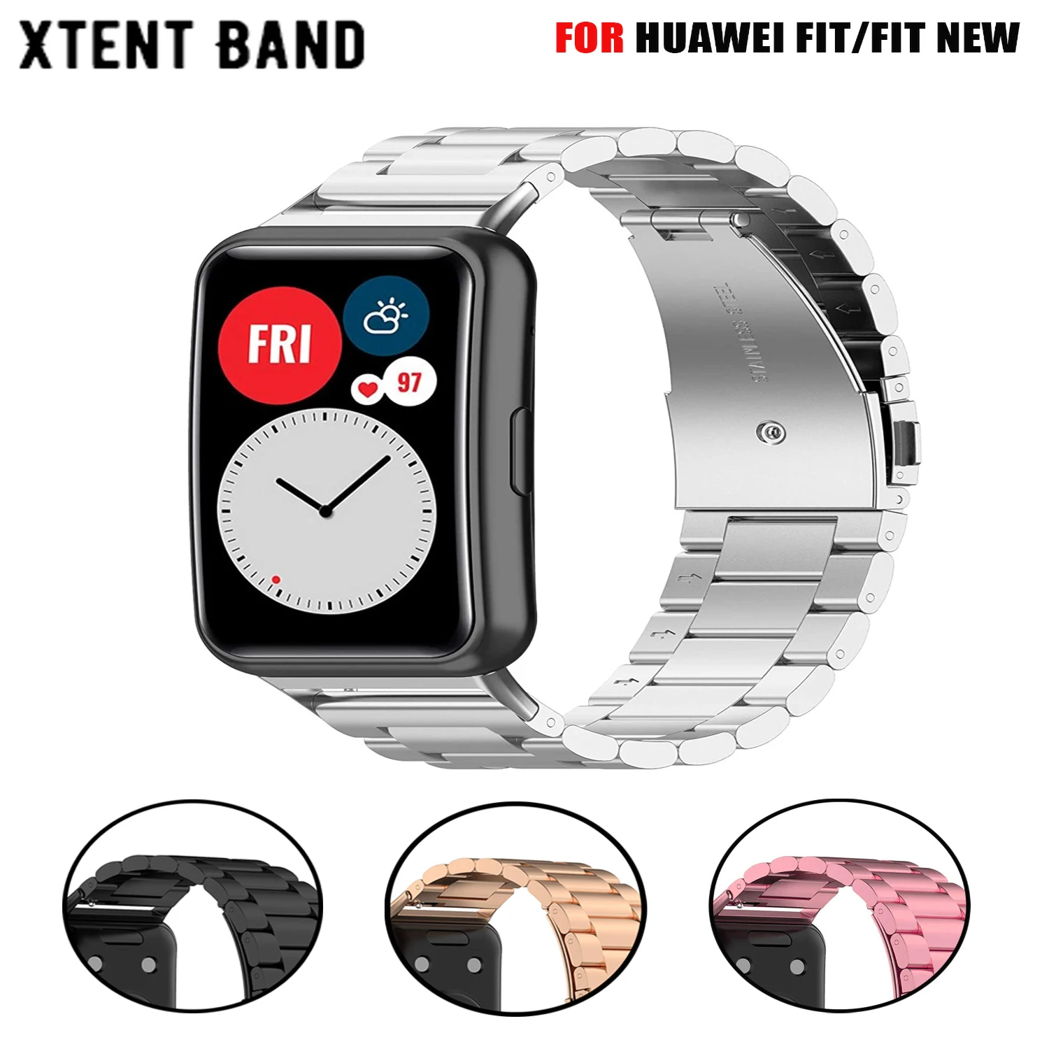 Band Für Huawei Uhr FIT Gurt Zubehör ersatz armband Edelstahl metall armband Huawei Uhr fit neue