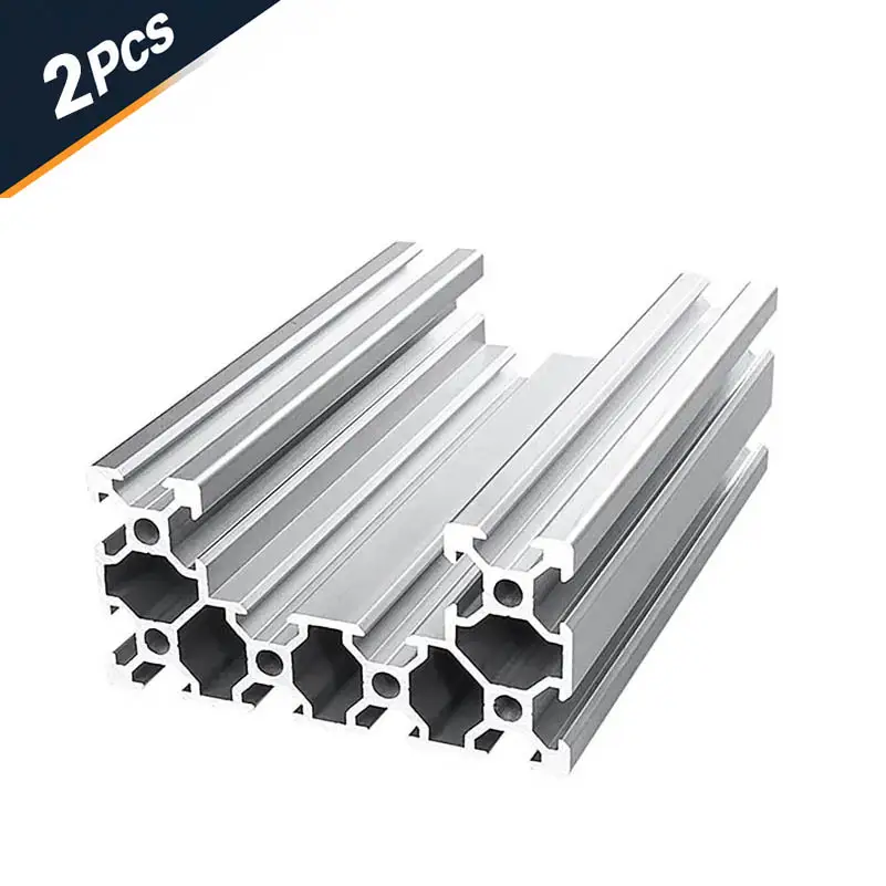 2Pcs 2020 2040 2060 2080 Aluminum Profile 100 200 300 350 400 450 500 550 Linear Rail Extrusion EU Standard CNC 3D Printer Part image 18