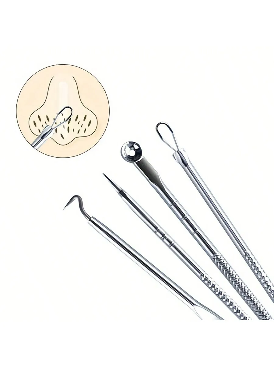 Stainless Steel Acne Removal Tool Set for Blackheads and Pimples