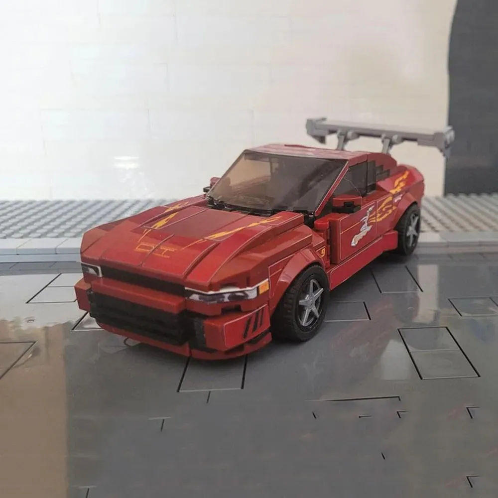 Poladeer 301 Stück Letty's 240SX Champion Serie Rennwagen, individuell zusammengebaute Bausteine, Modell, Spielzeug, Ornamente, Junge, Weihnachtsgeschenk – Detail 3