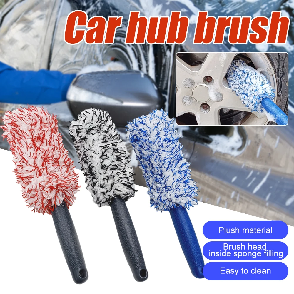 

Easy To Cleaning Rims Spokes Wheel Barrel Car Accessories Car Wash Super Brush Microfiber Premium Wheels Brush Non-Slip Handle