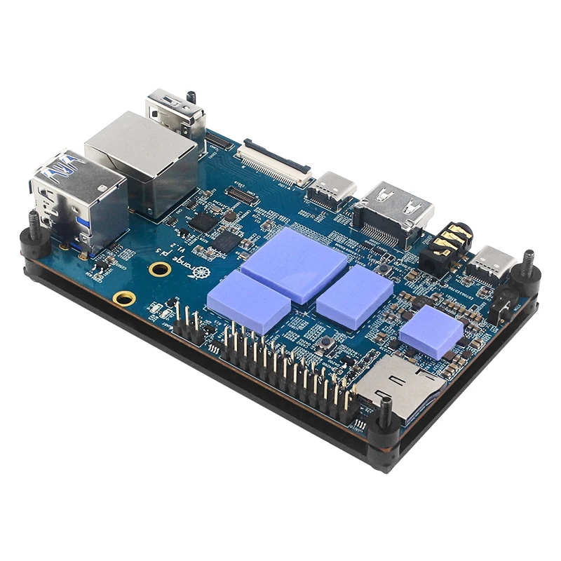 Orange Pi 5 Aluminum Alloy Case Active & Passive Metal Cooling Enclouse with Fan