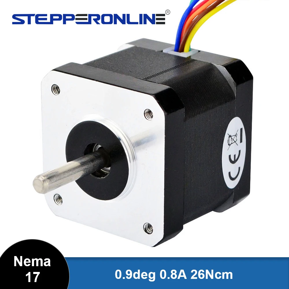 STEPPERONLINE-Nema-17-Stepper-Motor-0-9deg-26Ncm-0-8A-40mm-Stepper ...