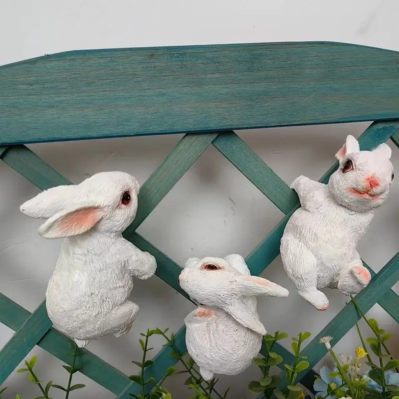 

Creative Garden Climbing Tank Fleshy Flowerpot Rabbit Resin Accessories Balcony Courtyard Bonsai Landscape Figurines Decoration