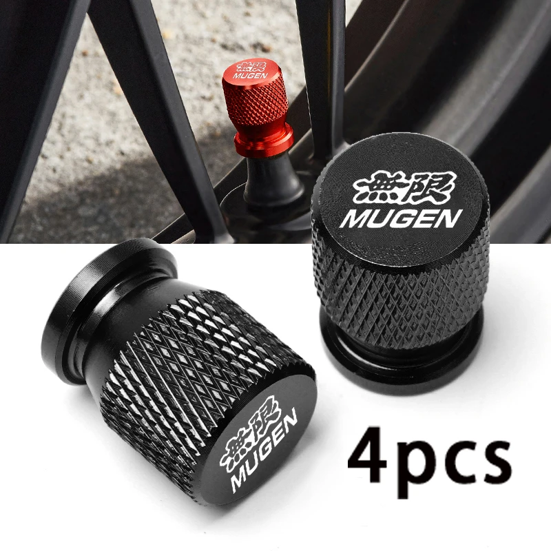 Wheel Tire Valve Caps Car Wheel Tire Valve Caps Tyre Stem Covers Airdust Waterproof For Honda Mugen CB400 CB650F CBF CBR250RR CRF SH300 NC750