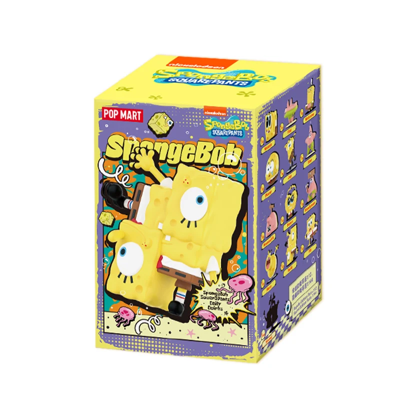 Pop mart Spongebobスクォーツミステリーボックス、アクション