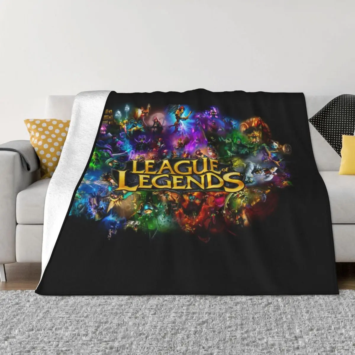 

League Of Legends Blankets Fleece Textile Decor Game Lover Breathable Thin Throw Blankets for Bedding Office Plush Thin Quilt