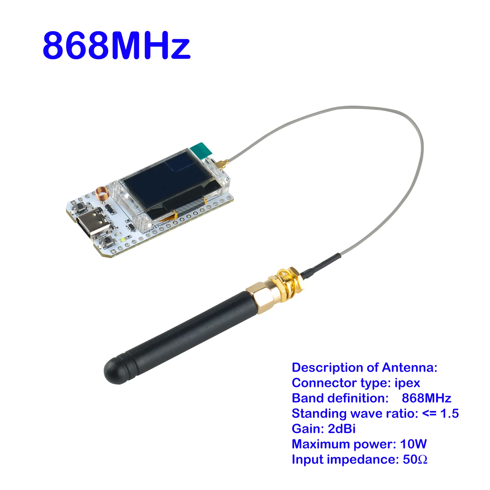 ตัวเลือกสินค้า โมดูล IoT ESP32 LoRa32 พร้อมจอแสดงผล 0.96 นิ้ว