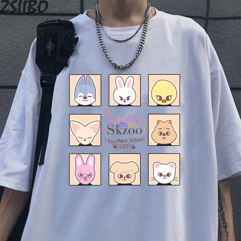 

Fashion New K-POP Stray Kids T-shirt Men and Women T-shirt Harajuku Streetwear Y2K T-shirt Casual Tops Tees