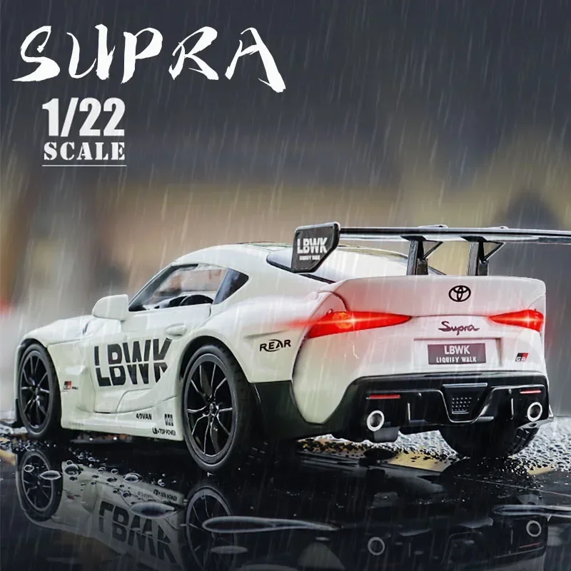 Toyota SUPRA High Simulation Racing Car Diecast Toy with Sound and Light Features