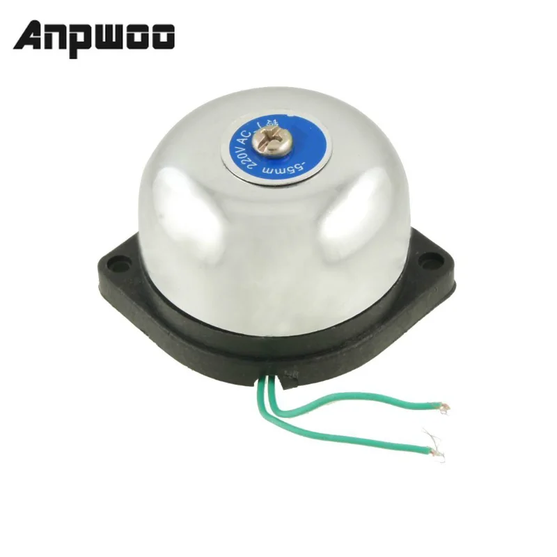 

ANPWOO 55mm Diameter Fire Alarm Electric Gong Bell AC 220V
