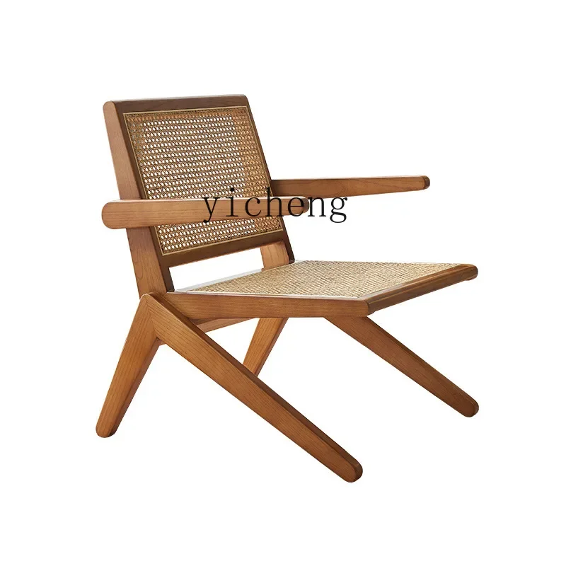 

YY Japanese Rattan Leisure Chair Household Minimalist Homestay Hotel Balcony Three-Piece Set