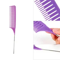 3pcs Hairbrush Hair Styling Combs Tailed Comb Set Coloring Dyeing Comb Salon Tool Sectioning Highlighting Weaving Cutting Comb 2
