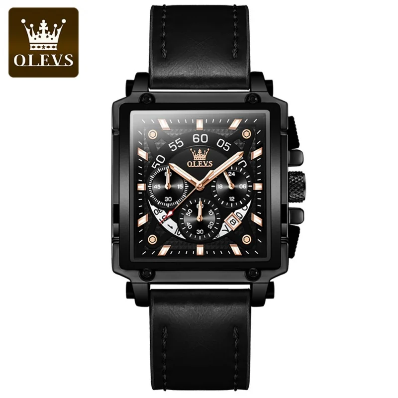 

OLEVS 9919 high quality digital wrist leather straps wrist watches for men luxury watch quartz watches