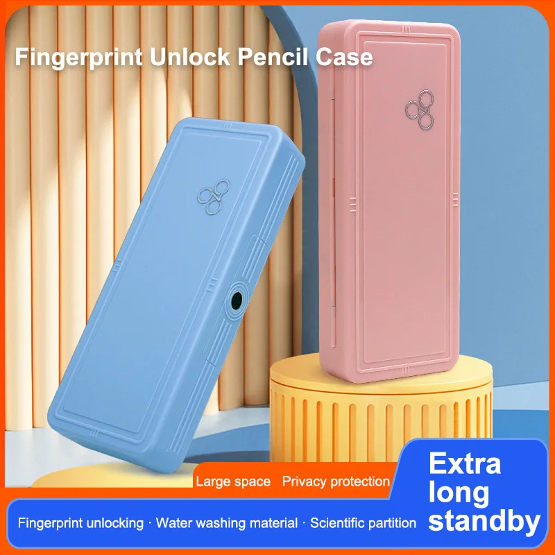 

Fingerprint Safe Box Safe Jewelry Stationery Security Key ID Card Storage Box Secret Hidden Safe Privacy Protection Cosmetic Box