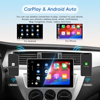 Autoradio Android Podofo 10,1 pouces avec écran rotatif 1DIN, lecteur MP5, Carplay sans fil, Bluetooth, radio AM RDS, récepteur FM, prise en charge de la caméra de recul 2