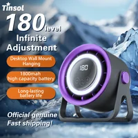Electric Fan with Ambient Light Turbo Mute Electric Fan Desktop Wall Mount Ceiling Air Cooler 1