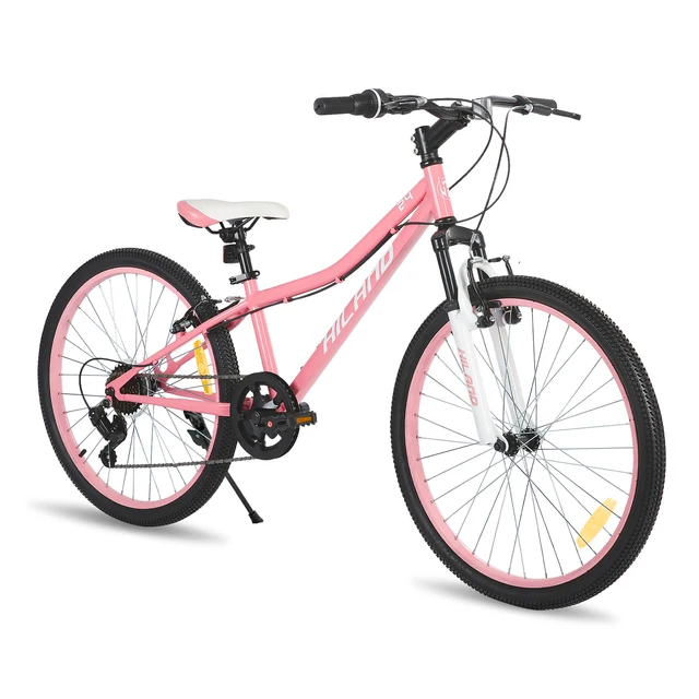 Hiland 24 pouces VTT pour enfants de 7 ans, fourche à suspension avant, vélos pour enfants pour garçons et filles, plusieurs couleurs 1