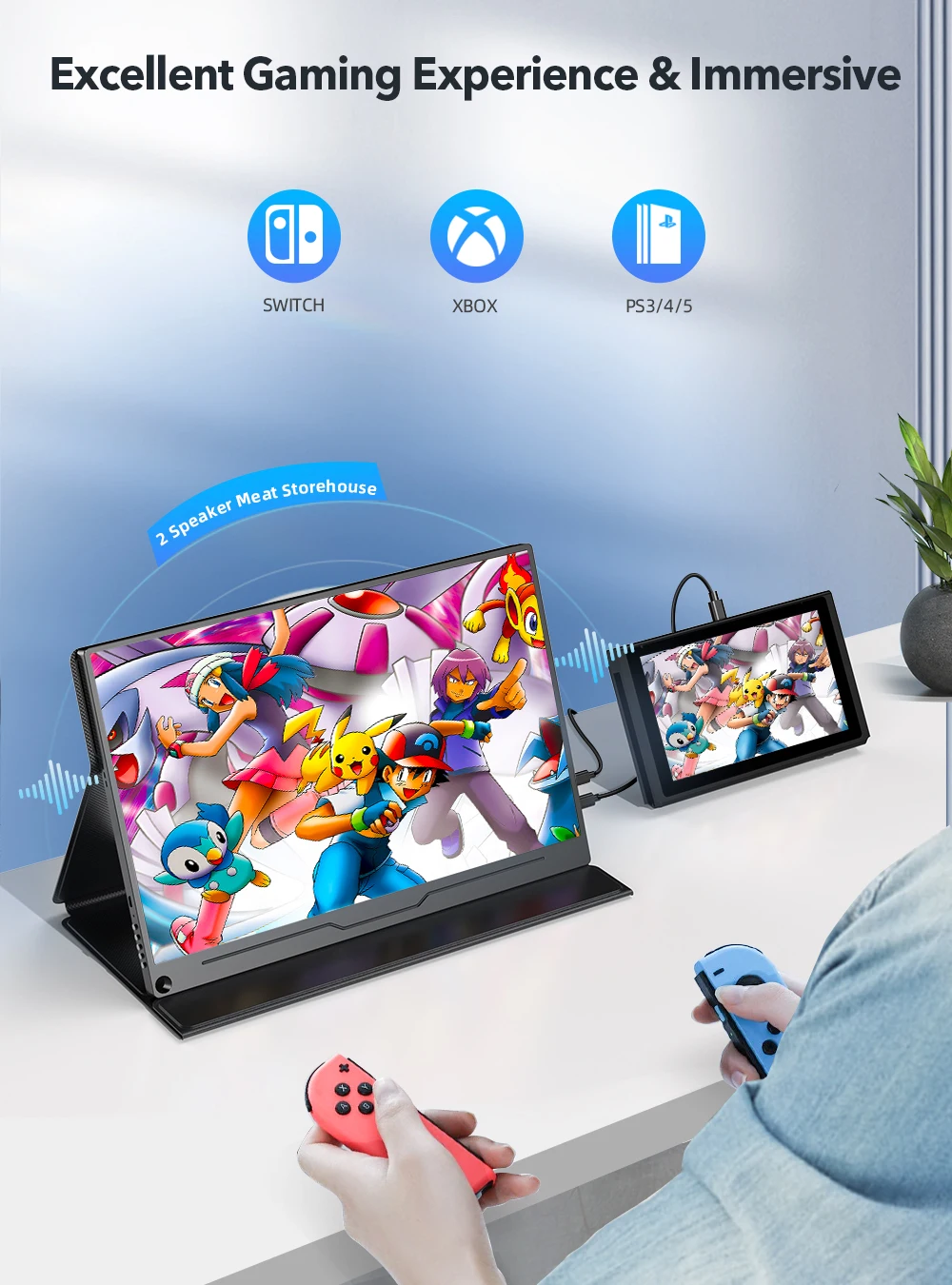 UPERFECT-13.3 ġ 1080p  PC ̸ HDMI cŸ 60hz IPS ũ ޴ ʹ LCD ÷ ž  ġ Ps4, ̸ HDMI Ÿc