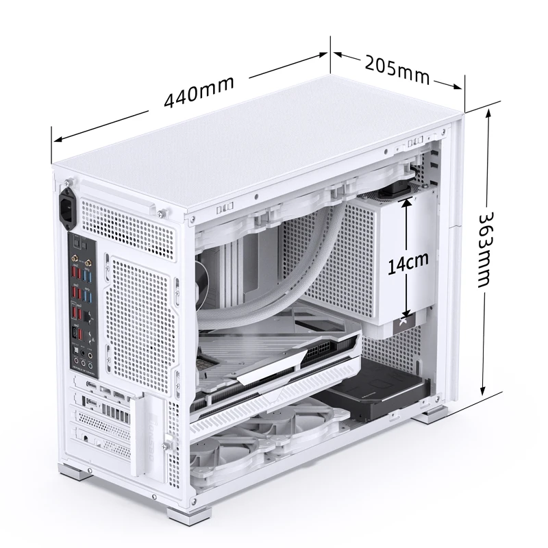 JONSBO Pinecone D31 Case MATX ITX 1280x800 resolution Sub Screen Video Games Support ATX Power 360 Cold Exhaust Chassis
