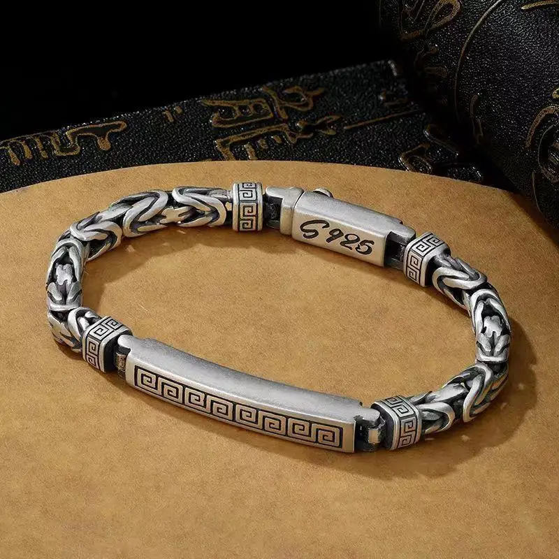 

Hui Wen Xiang Yun Handwoven Men's Bracelet Couple Chaoren Ethnic Retro