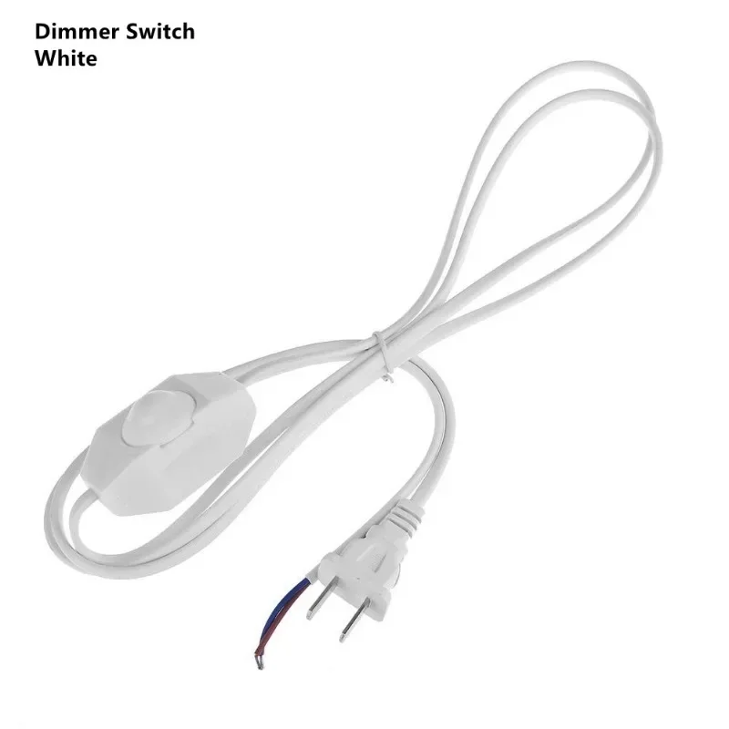 1.8m Black White EU Plug Switching Power Cord Wire Extended Plug Line Cable with Switch Light Lamp Floor Lamp Electricity Wire