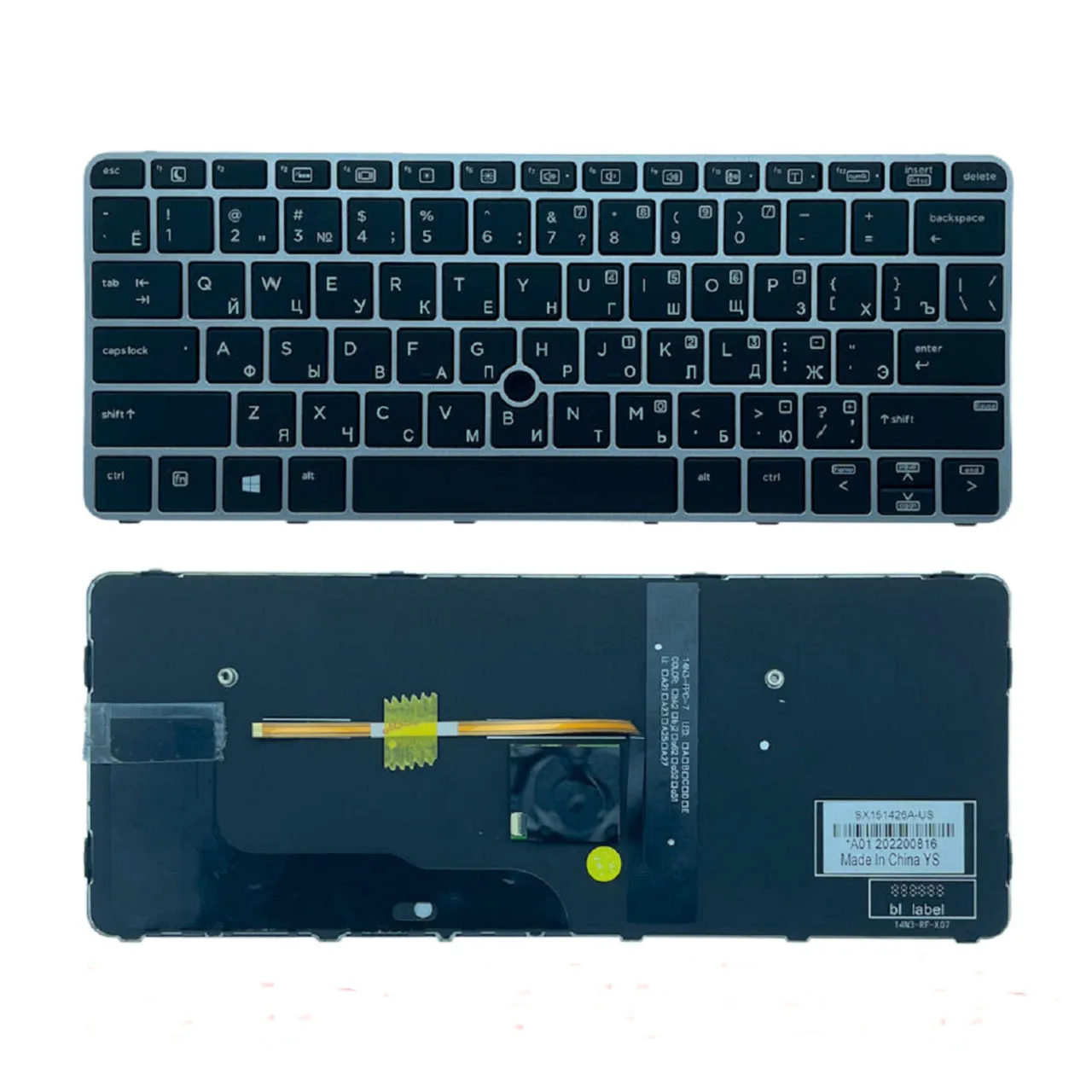 Nuovo Punto Retroilluminato Ru Tastiera Russa Per Hp Elitebook 725 G3 820 G3 820 G4 828 G3 G4 Cornice Grigio Argento