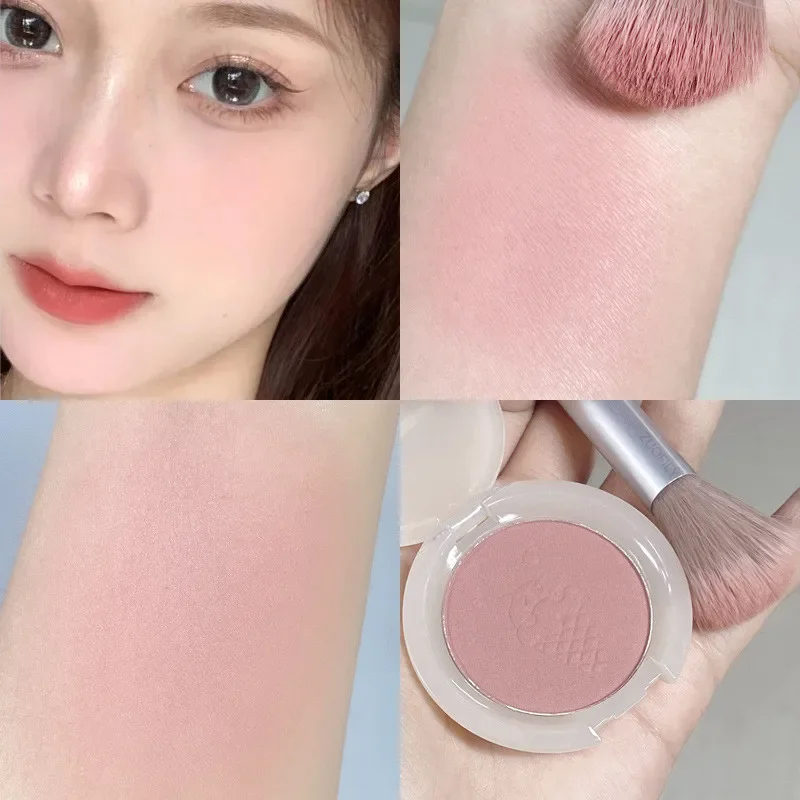 1PC Blush Makeup Palette 4 Color Mineral Powder Blue Pink Rouge Long Lasting Natural Cheek Tint Waterproof Blusher Cosmetic powder blusher blush powder blush plate facial blusher