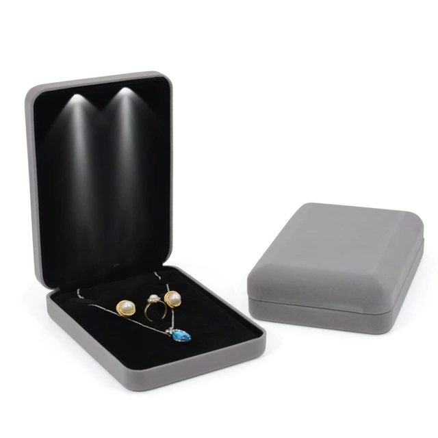 Black LED Small Earring Box