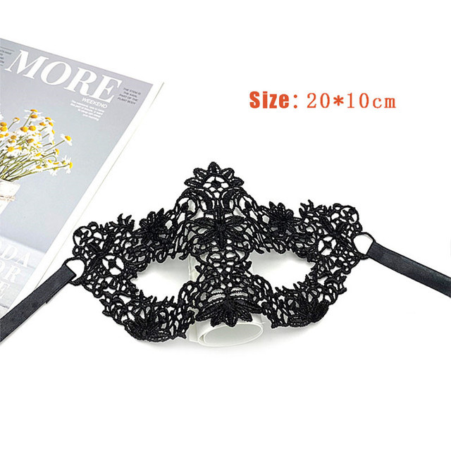 Eye Mask Sexy Lace Venetian Masquerade Ball Halloween Party Fancy Dress Costume Props Lady Black Lace Hollow Face Mask - 10 Style