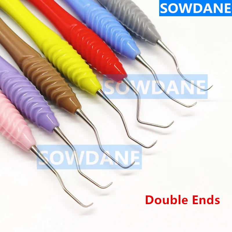 Cureta Dental Gracey 13/14 Con Recubrimiento De Silicona - Color Azul - Acero Inoxidable - Para Periodoncia