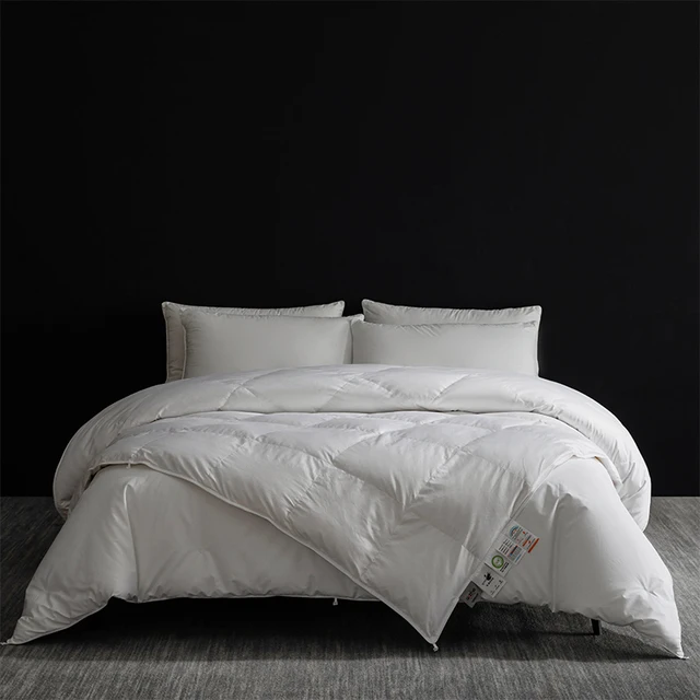 Combo 3 en 1 pour toutes saisons : couette amovible en duvet d'oie et en soie – Utiliser ensemble/séparable, 200 x 230 cm 2