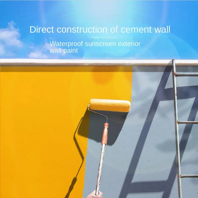 Colorful Exterior Wall Latex Paint Outdoor Waterproof Sunscreen Paint Household Wall Durable Self-brush Color Water-based