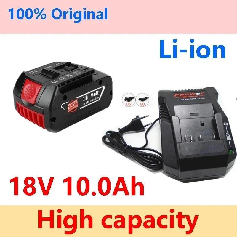 

100% Original 18V 10.0Ah Professional Rechargeable Lithium Battery BAT609, BAT609G, BAT618, BAT618G, BAT614, Fast Charge Charger