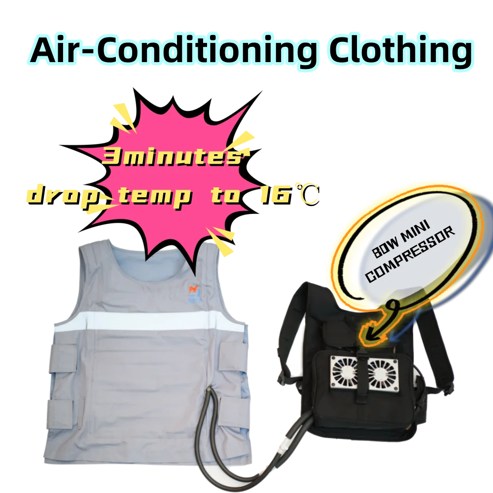 AirConditioning Clothing Outdoor Work Wearable Compressor 80W Rated