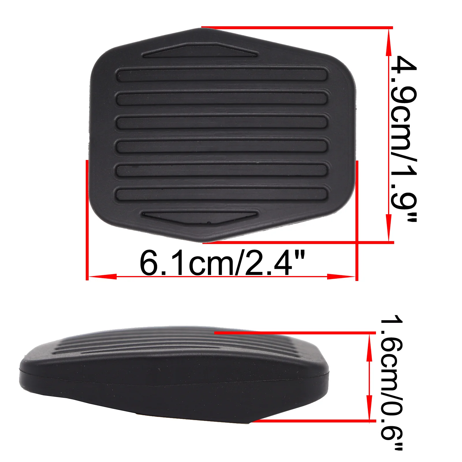 2X Clutch Brake Pedal Pad Car Rubber Foot Pedal Lining Cover Manual Replacement Parts For Volvo V40 C30 C70 Cabrio MK2 S40 V50